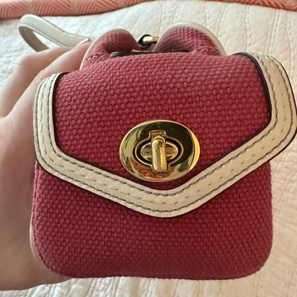Vintage Coach Gallery Pocket Satchel Bag - Pink & White - Picture 8 of 16